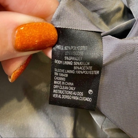 Tahari Gray Ruffle Flounce Hem Jacket 4 Small - Picture 11 of 12